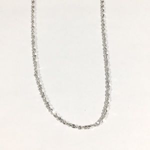 Sterling Silver 925 Shiny Twisted Design Chain 28”